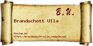 Brandschott Ulla névjegykártya